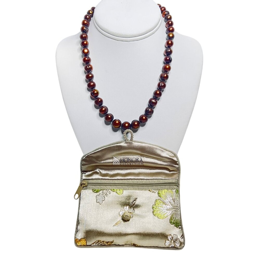 Honora Chocolate Graduated Baroque Pearl Necklace 18 1/2" (6031)
